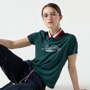 [먼싱웨어]여성 카라 탈부착 냉감 티셔츠 다크그린(MQ222LTS54)