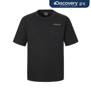 [디스커버리] 프레시벤트 고프코어 우븐 하이브리드 메쉬포켓 반팔티셔츠 (BLACK) DMRS8V053-BKS