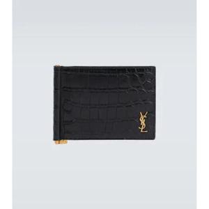 생로랑 Cassandre 크로코 이펙트 레더 지갑 P00721843