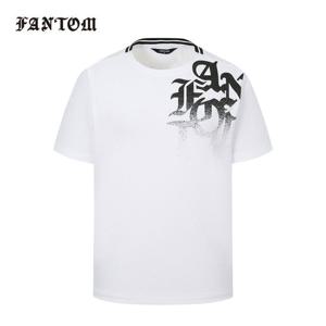 [팬텀] 여성 그라데이션 로고 라운드 반팔티셔츠