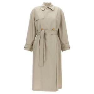 막스마라 더 큐브  여성 스트렌치 트렌치 코트 2519021064600002