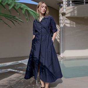 [코데즈컴바인] 오픈카라넥 돌먼소매 원피스 (CKB-OP512W4)