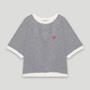 [코데즈컴바인] 스트라이프 립 자수티셔츠 (CKB-TS310W5)