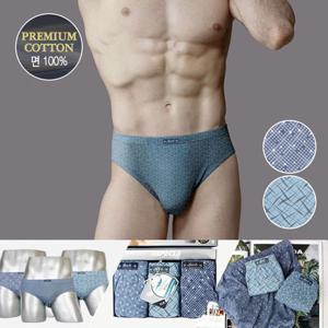 카오스 남자 삼각팬티 브리프 면 남성 속옷 SMPDB-535 남자팬티