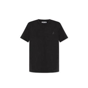 Golden Goose 디럭스 브랜드 로고 프린트 크루넥 티셔츠 10500P000593 90100 TP942543354