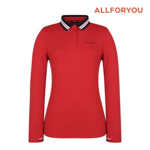 [올포유] 여성 기모 시보리 포인트 카라 티셔츠 AWTPM7398-500