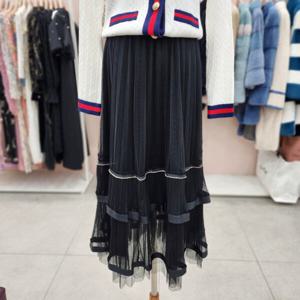 [샤틴]밴딩 밑단프릴 보석 샤스커트S231B351A_JK