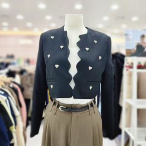 [샤틴]하트돌출 장식 미니 숏 쟈켓S233B161A_JK