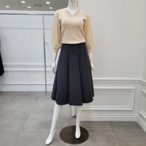 [미니멈]자가드 플레어 스커트 (MYCGWS7140BK)_IC