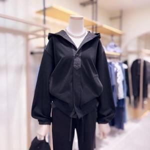 [시에로]  SI3TZF012_우븐배색 밑단스트링 후드 점퍼