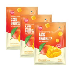 CJ프레시웨이 이츠웰 냉동애플망고1Kg x 3개