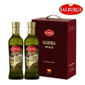 [살부루아] 유기농 엑스트라버진 올리브유 500ml 2병 선물세트