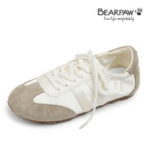 베어파우 BRIA 여성 플랫슈즈 새틴 스니커즈 아이보리 K3010030RA-W