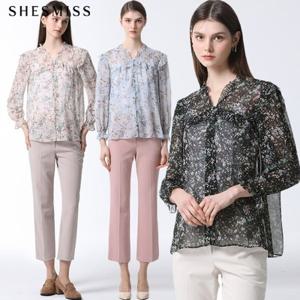 [르오트]여성스러운 플라워 러플 블라우스_17201708_588586