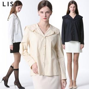 [르오트]코튼 프릴 칼라 블라우스_17201693_588586