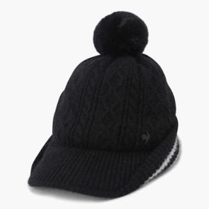 [르꼬끄골프]르꼬끄골프모자 KQF GP422LCPN2-BLCK 여성 니트 모