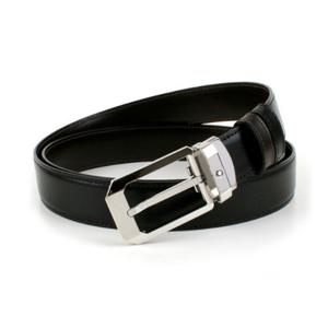 몽블랑 유광 스테인리스 스틸 핀 버클 벨트