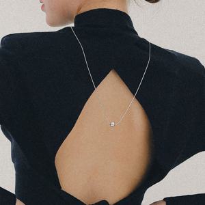 제이로렌 실버볼 비딩 체인 롱 목걸이 N01234