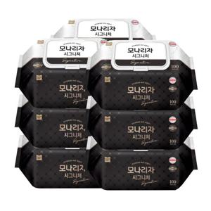 모나리자 시그니처 물티슈 캡형 100매x9팩 가성비물티슈 일회용물티슈 출산선물 캡형물티슈 저자극물티슈