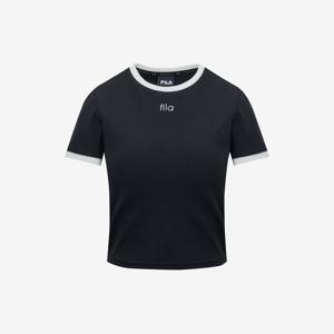 [휠라][FILA] 골지 캡내장 크롭 반팔티 (FS2ITH2252F_BLK)