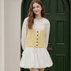 [포커스][2SET]프릴 블라우스+조끼 PBBF6S1BL5011