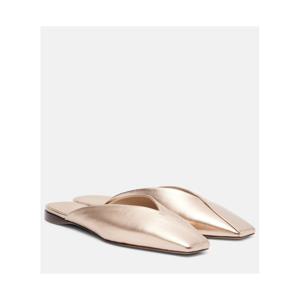 막스마라 메탈릭 레더 뮬 P01142452