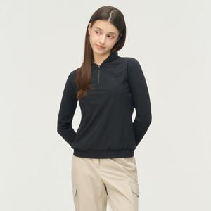 [링스본사] [26SS] 여성 우븐 MIX 집업 후드 티셔츠 L21F1TR151_BK