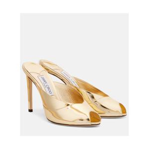 지미추 Brigitte 100 미러 레더 뮬 P01125234