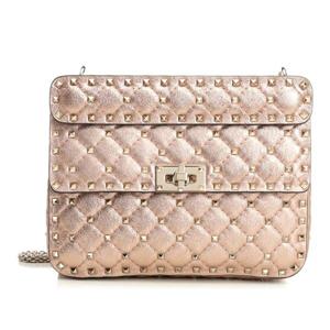 발렌티노 락스터드 스파이크 퀼티드 가죽 체인 숄더백 8W2B0122