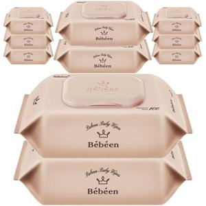 [땡큐온]베베앙 오리지널 플러스 영유아물티슈 캡형 100매 x10개