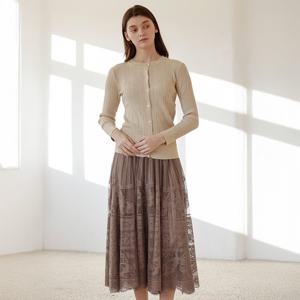 [요이츠](택가 98000원)소프트 엘라스틱 리브 버튼 가디건_YK08WRKCD01