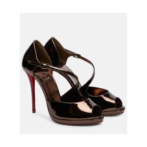 크리스찬루부탱 Miss Zigourata 120 미러 레더 샌들 P01119965