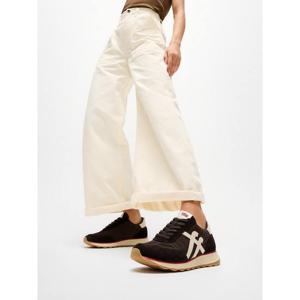 [핏플랍][삼성물산공식] 여성 레트로Q FF 패브릭/스웨이드 스니커즈 초콜릿 브라운/파리스 베이지 (FT61K2N16D)