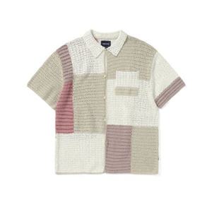 디스이즈네버댓 THISISNEVERTHAT Block Crochet Knit SS Shirt Ivory TN241KKNCK01IVR 348286
