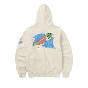 디스이즈네버댓 THISISNEVERTHAT Surfing Skull Hoodie Natural TN241TSWHO05NAT 348558