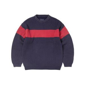 디스이즈네버댓 THISISNEVERTHAT Washed Block Knit Sweater Navy TN243KKNPK01NAV 351188