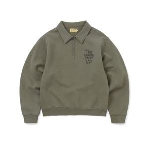 디스이즈네버댓 THISISNEVERTHAT TNT Daniel Johnston H.Y.L.A. Half Zip Sweatshirt Mud DN253TSWHA01MUD 350803