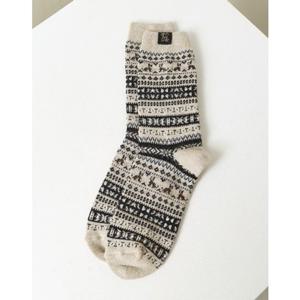 [헤지스남성] 패턴 면혼방 장목양말 (HZSS5F301I2)