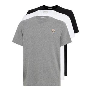 몽클레어 3 pack logo patch cotton t shirt 83I-3EU038