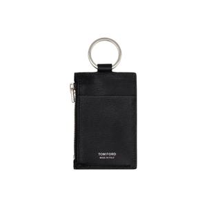 톰포드 카드지갑 블랙 지퍼 키링 카드 지갑 261076M163003