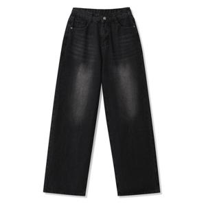 [엠엔씨][MNC] 남녀공용 뒷밴딩 와이드 숏청바지 (MDPT006IT)