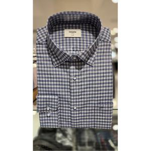 레노마셔츠 린넨혼방시어서커체크 (RQSSG1034DB)