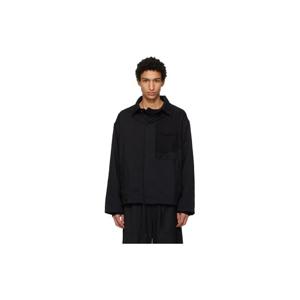 26 SS 요지야마모토 남성 블랙 유틸리티 블루종 재킷 261138M180012