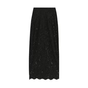돌체앤가바나 코르도네토 레이스 트리밍 미디 스커트 F4B7ITHLMTB