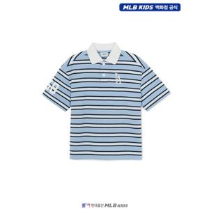 [MLB키즈US] (7APQV0263-07BLL) 바시티 럭비 반팔 티셔츠 아동티셔츠 키즈티셔츠