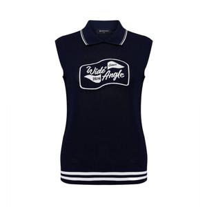 [와이드앵글] 여성 CO 로고 아트웍 폴로 스웨터 베스트 WWM26K75N9