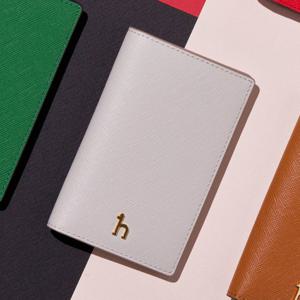 [NOMAD]아이보리 퍼피장식 소가죽 카드지갑 HIHO6E133IV