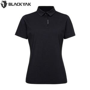 블랙야크 여성 아웃도어 등산 티셔츠 데일리 잠재권축 카라 반팔티 1BYKTMV502BK