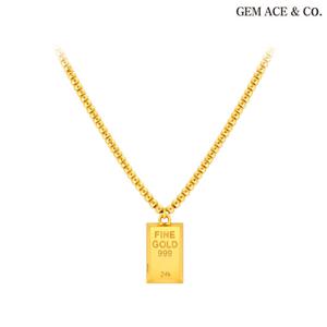 제메이스 24K순금 골드바 볼 목걸이