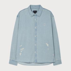 [커버낫]커버낫 C 로고 데님 셔츠 더스티 블루 CO2601SH41DU